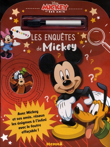 Les enquêtes de Mickey - Avec 1 feutre effaçable de Disney - Album - Livre  - Decitre