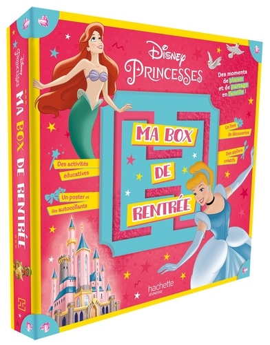  Disney - Ma box de rentrée Disney Princesses - Avec 1 livre d'éveil, 1 poster, 1 livre d'activités, 1 livre de coloriages, 1 plache de stickers.