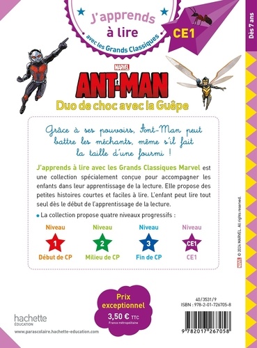 Disney Marvel -  CE1 Ant-Man Duo de choc avec la guêpe