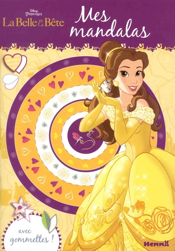  Disney - Mes mandalas avec gommettes La Belle et la Bête.
