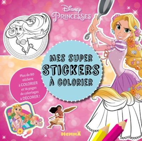 Mes super stickers à colorier Disney Princesses