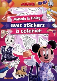 Minnie et Daisy avec stickers à colorier