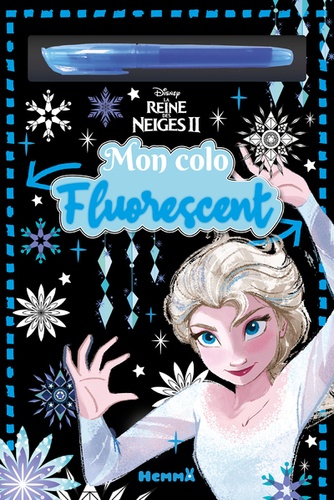 Mon colo Fluorescent La Reine des neiges 2. Avec 1 feutre fluorescent bleu