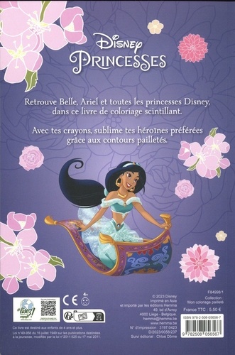 Mon coloriage pailleté Disney Princesses