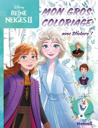  Disney - Mon gros coloriage La Reine des Neiges II - Avec des stickers.