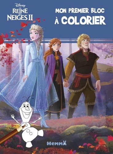 Mon premier bloc à colorier Disney La reine des neiges II - Elsa, Anna et Kristoff