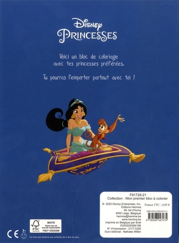 Mon premier bloc à colorier Disney Princesses - Ariel