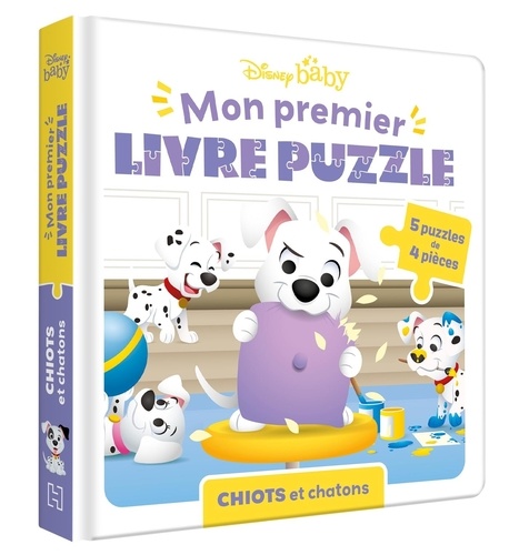 Mon premier Livre Puzzle. 5 puzzles de 4 pièces - Chiots et chatons