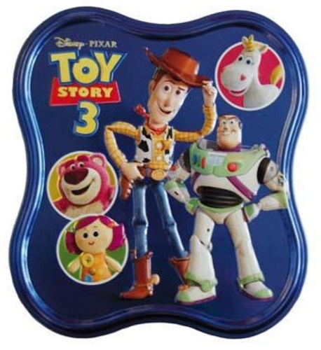  Disney Pixar - Boîte métal Toy Story 3 - Avec un livre d'histoire, 2 livres de jeux et 50 stickers.