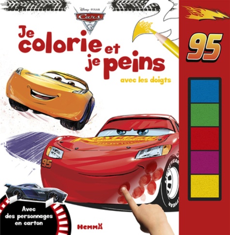 Je colorie et je peins avec les doigts Cars 3. Avec des personnages en carton