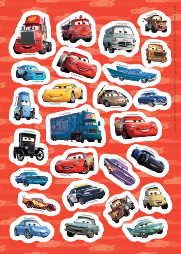 Mes coloriages avec des stickers Cars