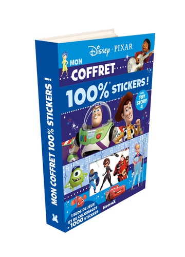  Disney Pixar - Mon coffret 100 % stickers ! Avec Toy Story 4 - 1 bloc de jeux et de coloriages + 1000 stickers.