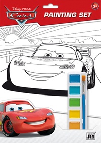  Disney Pixar - Set de coloriage Cars - Avec 1 palette de 6 couleurs à l'eau et 1 pinceau.
