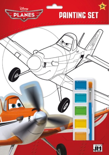  Disney - Set de coloriage Planes - Avec 1 palette de 6 couleurs à l'eau et 1 pinceau.