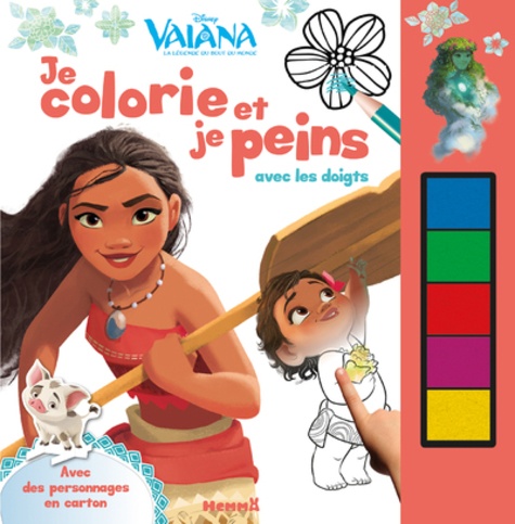  Disney - Vaiana Je colorie et je peins avec les doigts.