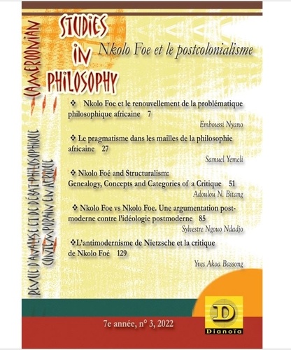 Cameroonian Studies in Philosophy 3. Nkolo Foe et le Postmodernisme