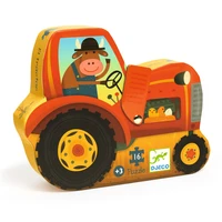 Puzz silhouette - tracteur - 16 pcs