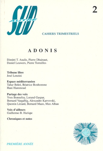 Dimitri-T Analis et  Collectif - Autre Sud N° 2, Septembre 1998 : Adonis.