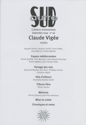 Claude Vigée et André Ughetto - Autre Sud N° 46, Septembre 200 : Claude Vigée.