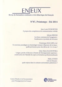 Enjeux N° 87, Printemps-été 2014