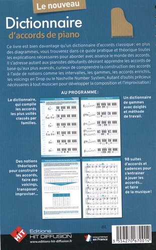 Le nouveau dictionnaire d'accords de piano de Hélène Philippe-Gérard -  Grand Format - Livre - Decitre