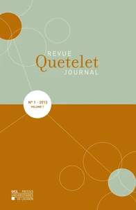 Revue Quetelet N° 1 Volume 1, 2013