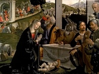 Domenico Ghirlandaio - Calendrier de l'Avent L'adoration des bergers.