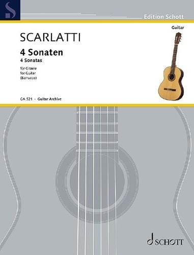 Domenico Scarlatti - Edition Schott  : 4 Sonatas - guitar..