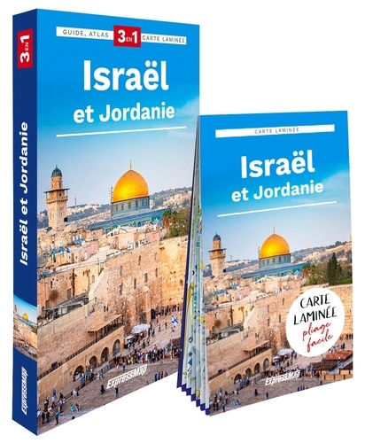 Israël et Jordanie. Guide + Atlas + Carte laminée 1/1 000 000  Edition 2023