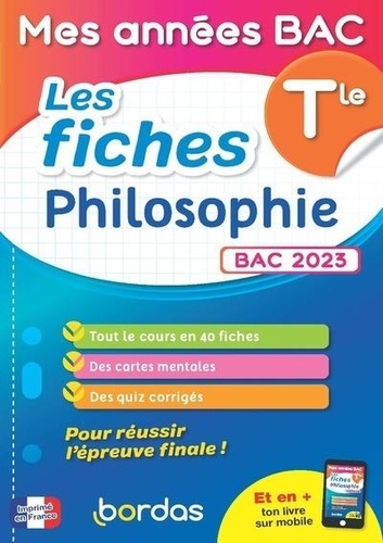 Les fiches Philosophie Tle  Edition 2023