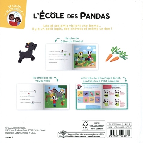 L'école des Pandas  Une journée à la ferme