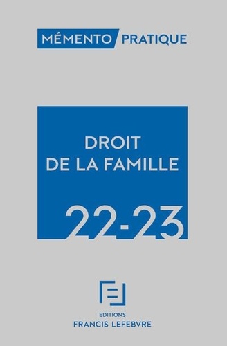 Droit de la famille  Edition 2022-2023