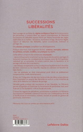 Successions libéralités  Edition 2023
