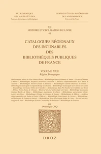Catalogues régionaux des incunables des bibliothèques publiques de France
