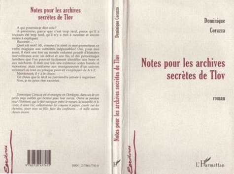 Dominique Corazza - Notes pour les archives secrètes de Tlov.