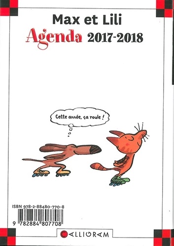 Agenda Max et Lili  Edition 2017-2018