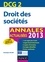 DCG 2 - Droit des sociétés - 5e édition. Annales actualisées 2013  Edition 2013