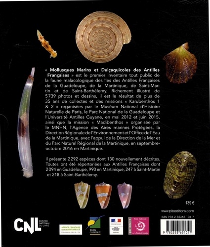 Mollusques marins et dulçaquicoles des Antilles françaises. 2 volumes