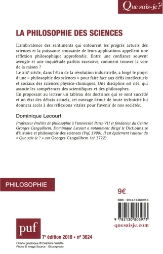 La philosophie des sciences 7e édition