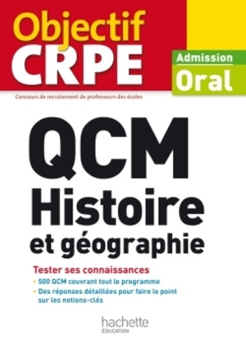 QCM Histoire et géographie. Oral CRPE