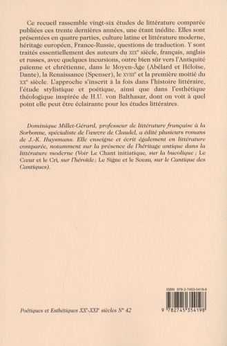 Etude d'esthétique théologique et comparée sur la littérature européenne