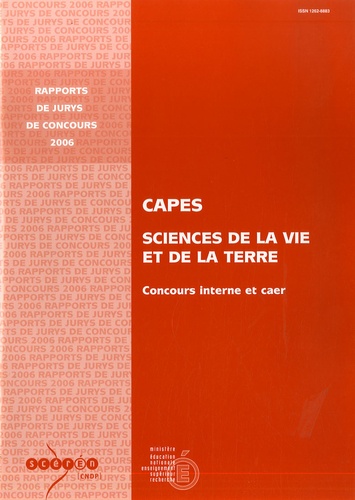 Dominique Rojat - CAPES interne et CAER, Science de la Vie et de la Terre, 2006.