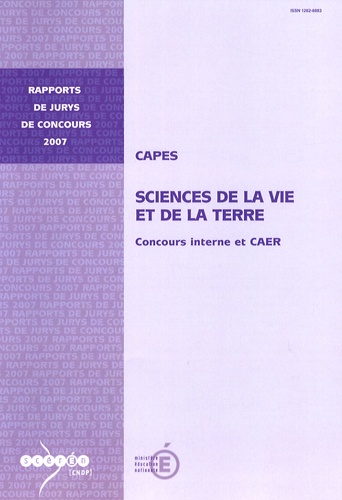 Dominique Rojat - Capes Sciences de la Vie et de la Terre - Concours interne et CAER.