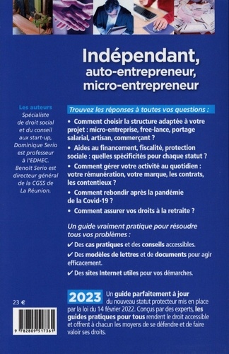 Indépendant, auto-entrepreneur, micro-entrepreneur  Edition 2023