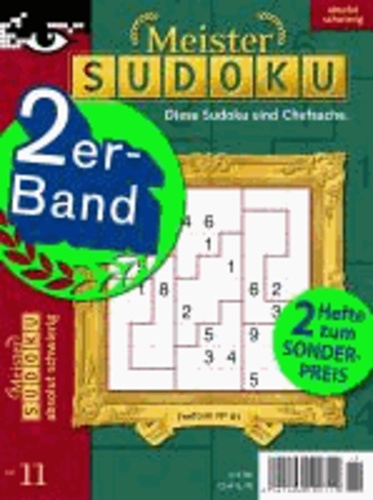 Doppelband Meister-Sudoku, Nr. 11 - Schwierigkeitsgrad: mittel/schwer.