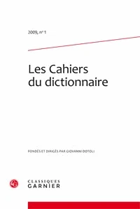 Les Cahiers du dictionnaire N°1