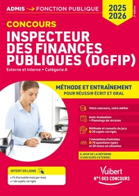 Concours Inspecteur des finances publiques (DGFIP). Externe et interne. Catégorie A