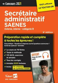 Concours Secrétaire administratif et SAENES - Catégorie B - Préparation rapide et complète à tout...