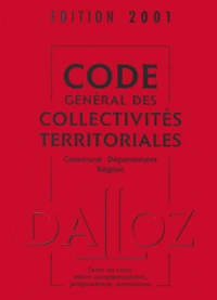 Code général des collectivités territoriales 2001