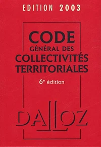 Code général des collectivités territoriales 2003